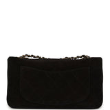 Chanel Maxi "Souplissimo" Small Flap Bag Black Suede Gold Hardware - Thumbnail View 4