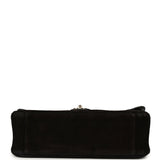 Chanel Maxi "Souplissimo" Small Flap Bag Black Suede Gold Hardware - Thumbnail View 6