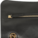 Chanel Maxi "Souplissimo" Small Flap Bag Black Suede Gold Hardware - Thumbnail View 8