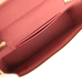Chanel Chevron Top Handle Long Vanity Case with Chain Dark Burgundy Shiny Caviar Gold Hardware - Thumbnail View 8