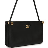 Chanel "Chic Studs" Clutch Bag Black Lambskin Gold Hardware - Thumbnail View 2