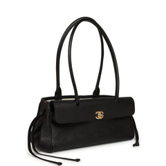 Chanel Small "Urban Essential" East West Shopping Tote Black Caviar Gold Hardware