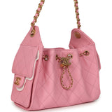 Chanel Mini 25 Hobo Bag Pink Caviar Antique Gold Hardware - Thumbnail View 2