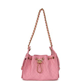 Chanel Mini 25 Hobo Bag Pink Caviar Antique Gold Hardware - Thumbnail View 7