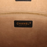 Chanel Large Cerf Shopping Bag Black Calfskin Gold Hardware - Thumbnail View 7