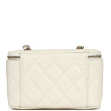 Chanel Small Vanity Case White Caviar Light Gold Hardware - Thumbnail View 4