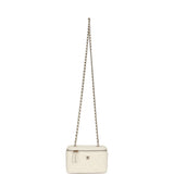Chanel Small Vanity Case White Caviar Light Gold Hardware - Thumbnail View 7