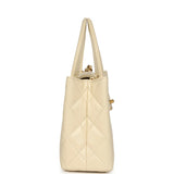 Chanel Small Kelly Shopper Light Beige Shiny Aged Calfskin Brushed Gold Hardware - Thumbnail View 3