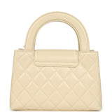 Chanel Small Kelly Shopper Light Beige Shiny Aged Calfskin Brushed Gold Hardware - Thumbnail View 4
