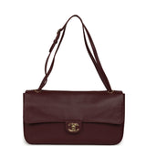Chanel Maxi "Souplissimo" Small Flap Bag Burgundy Grained Calfskin Gold Hardware - Thumbnail View 1