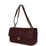 Chanel Maxi "Souplissimo" Small Flap Bag Burgundy Grained Calfskin Gold Hardware - Thumbnail View 5