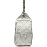 Chanel Mini 25 Hobo Bag Metallic Silver Caviar Silver Hardware - Thumbnail View 3