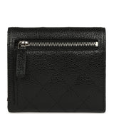 Chanel Small Classic Flap Wallet Black Shiny Caviar Silver Hardware - Thumbnail View 4