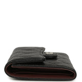 Chanel Small Classic Flap Wallet Black Shiny Caviar Silver Hardware - Thumbnail View 5