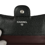 Chanel Small Classic Flap Wallet Black Shiny Caviar Silver Hardware - Thumbnail View 7