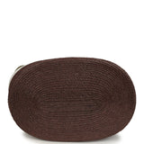 Chanel Maxi Coco Beach Large Shopping Bag Khaki, White, Brown Raffia and Black Calfskin - Thumbnail View 6