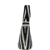 Chanel Coco Beach CC Striped Beach Tote Bag & Towel Set Navy Blue and White Terry Silver Hardware - Thumbnail View 4