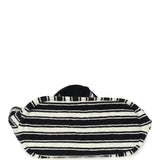 Chanel Coco Beach CC Striped Beach Tote Bag & Towel Set Navy Blue and White Terry Silver Hardware - Thumbnail View 7