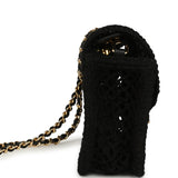 Chanel Small Coco Beach Macrame Flap Bag Black Mesh Gold Hardware - Thumbnail View 3