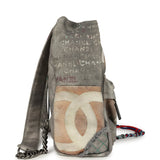 Chanel Graffiti Backpack Grey and Beige Multicolored Canvas Mixed Metal Hardware - Thumbnail View 5