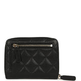 Chanel Classic Zipped Coin Purse Wallet Black Shiny Caviar Light Gold Hardware - Thumbnail View 3