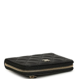 Chanel Classic Zipped Coin Purse Wallet Black Shiny Caviar Light Gold Hardware - Thumbnail View 4