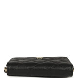 Chanel Classic Zipped Coin Purse Wallet Black Shiny Caviar Light Gold Hardware - Thumbnail View 6