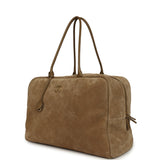 Chanel Maxi "Perfect Bowling" Bag Dark Beige Suede Gold Hardware - Thumbnail View 5