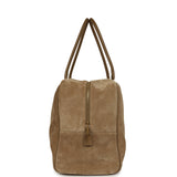 Chanel Maxi "Perfect Bowling" Bag Dark Beige Suede Gold Hardware - Thumbnail View 3