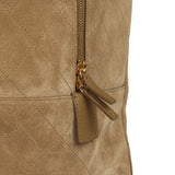 Chanel Maxi "Perfect Bowling" Bag Dark Beige Suede Gold Hardware - Thumbnail View 7