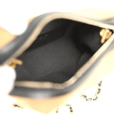 Chanel Mini Coco Base Clutch with Chain Brown Suede and Black Shiny Lambskin Brushed Gold Hardware - Thumbnail View 10