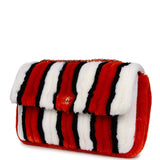 Chanel Maxi Coco Beach Stripe Flap Bag Orange, White and Black Raffia Gold Hardware - Thumbnail View 5
