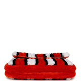 Chanel Maxi Coco Beach Stripe Flap Bag Orange, White and Black Raffia Gold Hardware - Thumbnail View 6