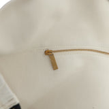 Chanel Maxi Coco Beach Cambon Hobo Bag White Denim and Black Calfskin Brushed Gold Hardware - Thumbnail View 10