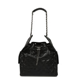 Chanel Medium 25 Hobo Bag Black Shiny Crumpled Calfskin Mixed Silver Hardware - Thumbnail View 7