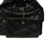 Chanel Medium 25 Hobo Bag Black Shiny Crumpled Calfskin Mixed Silver Hardware - Thumbnail View 8