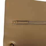 Chanel Maxi "Souplissimo" Large Flap Bag Dark Beige Suede Gold Hardware - Thumbnail View 8
