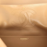 Chanel Maxi "Souplissimo" Large Flap Bag Dark Beige Suede Gold Hardware - Thumbnail View 11