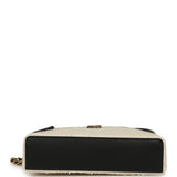 Chanel Coco Beach Top Handle Long Vanity Case with Chain Ecru Tweed and Black Calfskin Gold Hardware - Thumbnail View 6