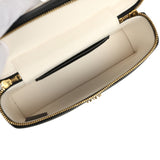 Chanel Coco Beach Top Handle Long Vanity Case with Chain Ecru Tweed and Black Calfskin Gold Hardware - Thumbnail View 8
