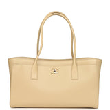 Chanel Small Cerf Shopping Bag Beige Calfskin Gold Hardware - Thumbnail View 1