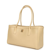 Chanel Small Cerf Shopping Bag Beige Calfskin Gold Hardware - Thumbnail View 5
