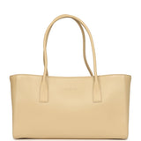 Chanel Small Cerf Shopping Bag Beige Calfskin Gold Hardware - Thumbnail View 4