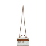 Chanel Coco Beach Top Handle Long Vanity Case with Chain Light Blue Denim and Brown Calfskin Gold Hardware - Thumbnail View 7