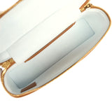 Chanel Coco Beach Top Handle Long Vanity Case with Chain Light Blue Denim and Brown Calfskin Gold Hardware - Thumbnail View 8