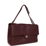 Chanel Maxi "Souplissimo" Large Flap Bag Dark Burgundy Caviar Silver Hardware - Thumbnail View 2