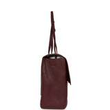 Chanel Maxi "Souplissimo" Large Flap Bag Dark Burgundy Caviar Silver Hardware - Thumbnail View 3