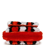 Chanel Small Coco Beach Stripe Flap Bag Orange, White and Black Raffia Gold Hardware - Thumbnail View 6
