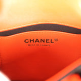 Chanel Small Coco Beach Stripe Flap Bag Orange, White and Black Raffia Gold Hardware - Thumbnail View 9