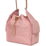 Chanel Medium 25 Hobo Bag Light Pink Caviar Antique Gold Hardware - Thumbnail View 5